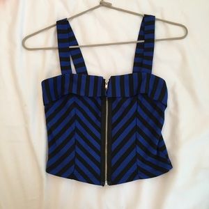 Zip Front Crop Top